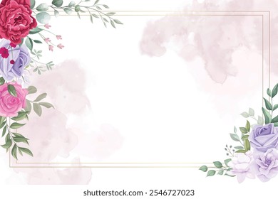 Floral background with beautiful water colour