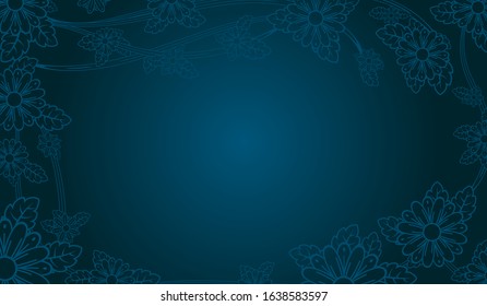Floral background. Beauty flower decoration. Blank template. Eps 10