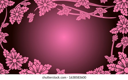 Floral background. Beauty flower decoration. Blank template. Eps 10