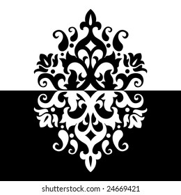 Floral background black&white