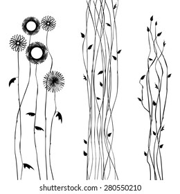 Floral background, blooming flowers - collection for designers