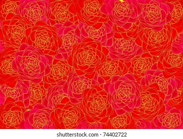 Floral background of blossoming roses