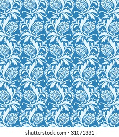 Floral background blue