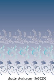 A floral background in blue and green