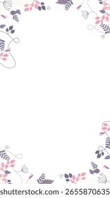 floral background border with leaves