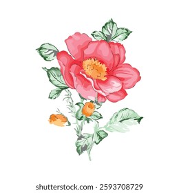 Floral background with bud element for design vector illustration