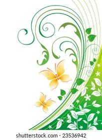 Floral background with butterfly. To see similar, please visit MY PORTFOLIO.