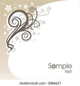 Floral background with calligraphy ornament