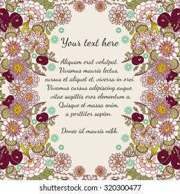 Floral background, can be used as creating card,invitation card for wedding,birthday and other holiday.