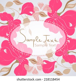 Floral background, card