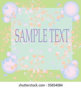 Floral background card
