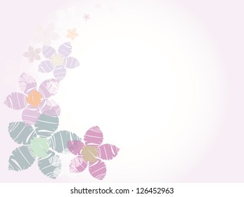 Floral background. Card with flowers. Vector