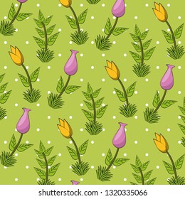 Floral background cartoons