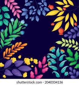 fondo floral y flores de colores