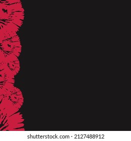 Floral background. Colored illustration with flowers and place for text. Colored banner with flowers Floral background
