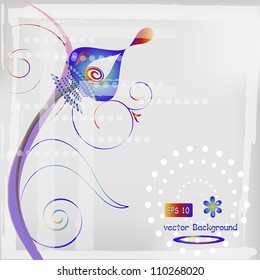 floral background with colorful magic flower