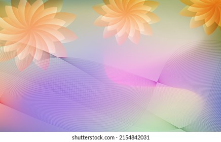 Floral background colors template with bright gradient light beautiful for shining themed poster, digital business banner, spa page cover and brochure, design packing for cosmetic. EPS10 vector