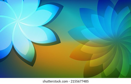 Plantilla de colores de fondo floral con luz de gradiente brillante hermosa para el afiche temático brillante, banner de negocios digital, portada y folleto de la página de spa, embalaje de diseño para cosméticos. Vector EPS10