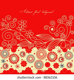 Floral background with a contrasting border