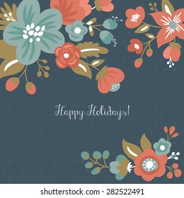 Floral background with copy space