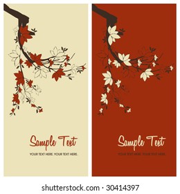 floral background with copy space, vector illustration