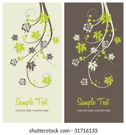 floral background with copy space, vector illustration