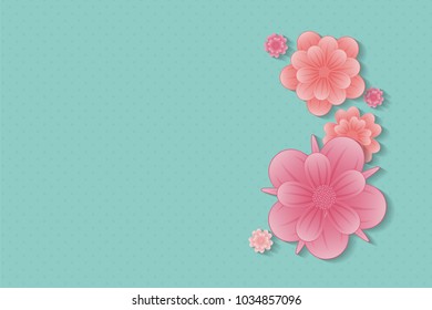 Floral background with copyspace - template of a poster. Vector.