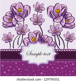 Floral background with crocuses