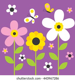 Floral background with cute flower