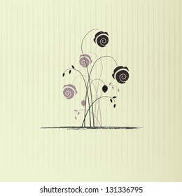 Floral background with cute roses