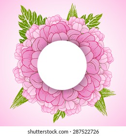 Floral background with daisy in pastel colors, vector illustration