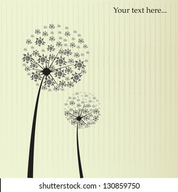 Floral background with dandelions