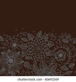Floral background in dark colors