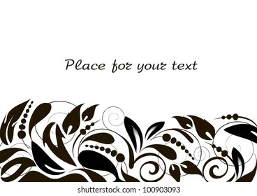 floral background with decorative branch