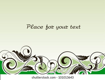 floral background with decorative branch