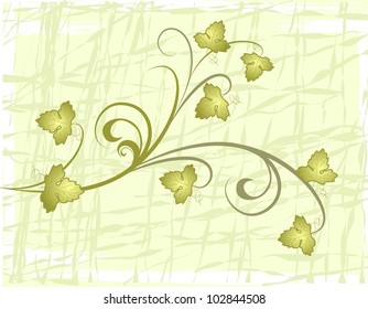 floral background with decorative branch