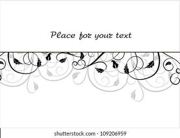 floral background with decorative branch