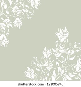 Floral background with decorative branch