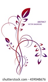 Floral background with decorative branch