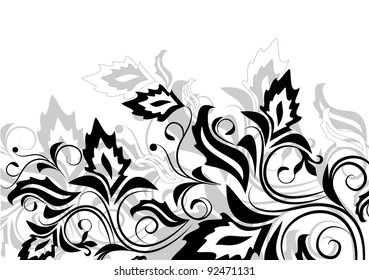 floral background with decorative branch