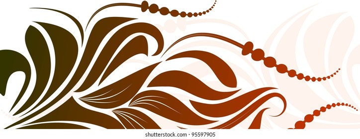 floral background with decorative branch
