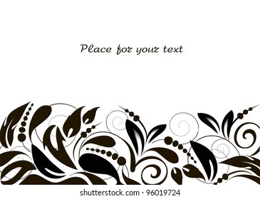 floral background with decorative branch