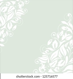 Floral background with decorative branch. Vector illustration.