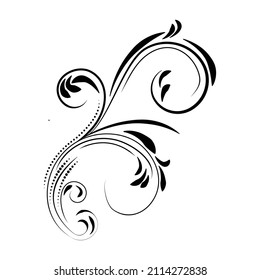 Fondo floral con rama decorativa. Ilustración vectorial.