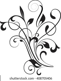 Floral Background Decorative Branch Vector Illustration Stock Vector ...