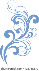Floral background with decorative branch. Vector illustration.