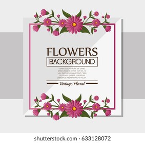 floral background decorative frame