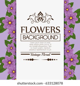 floral background decorative frame
