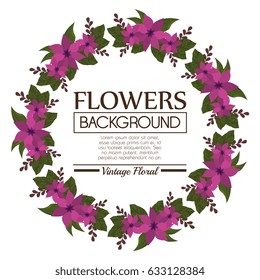 floral background decorative frame