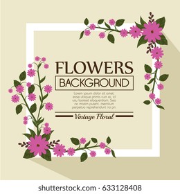floral background decorative frame